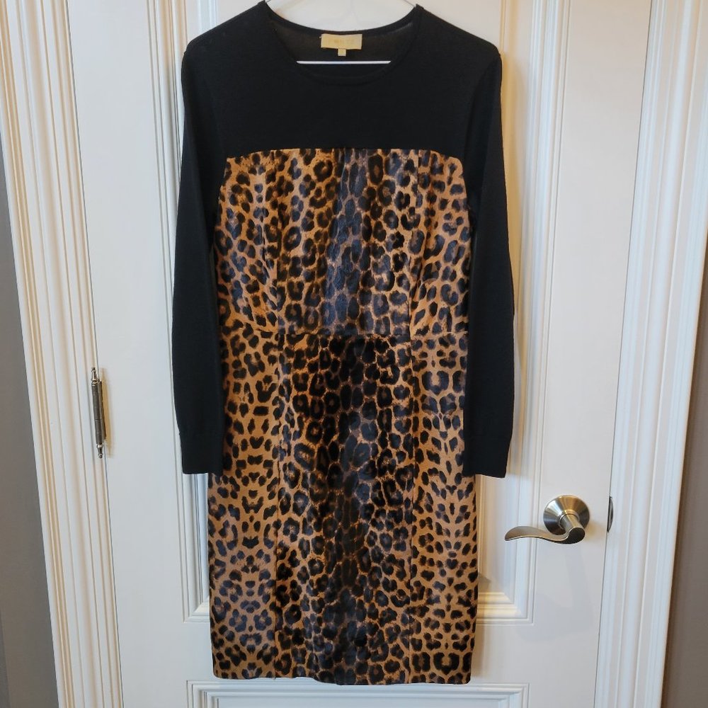 Ports Vintage Ponyhair Leopard Print Dress